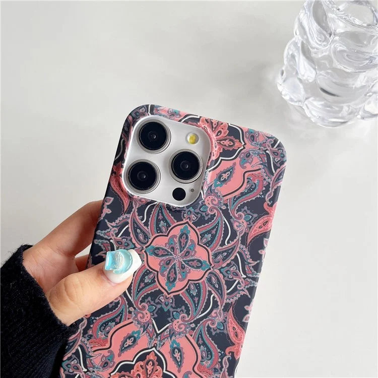 ARU For iPhone 14 Pro Case Water Transfer Printing Matte TPU Shockproof Phone Cover