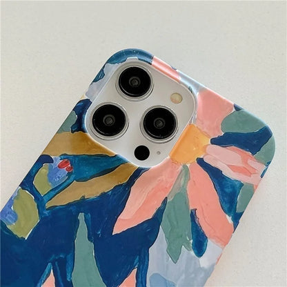 ARU For iPhone 14 Pro Case Water Transfer Printing Matte TPU Shockproof Phone Cover