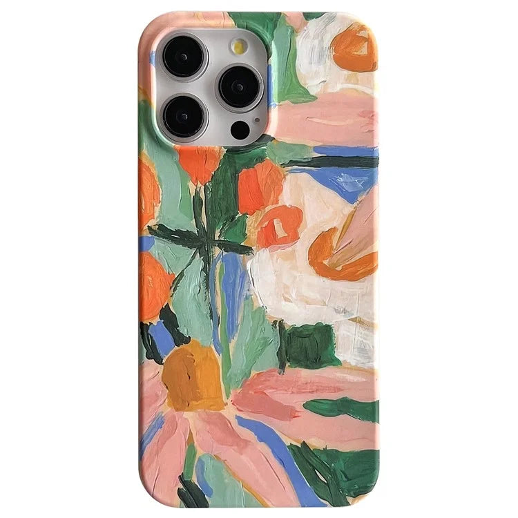 ARU For iPhone 14 Pro Case Water Transfer Printing Matte TPU Shockproof Phone Cover