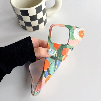 ARU For iPhone 14 Pro Case Water Transfer Printing Matte TPU Shockproof Phone Cover