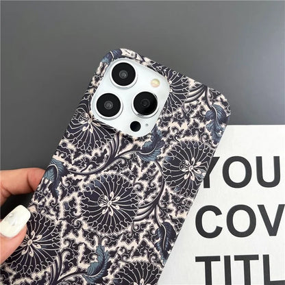 ARU For iPhone 14 Pro Case Water Transfer Printing Matte TPU Shockproof Phone Cover