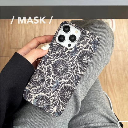 ARU For iPhone 14 Pro Case Water Transfer Printing Matte TPU Shockproof Phone Cover