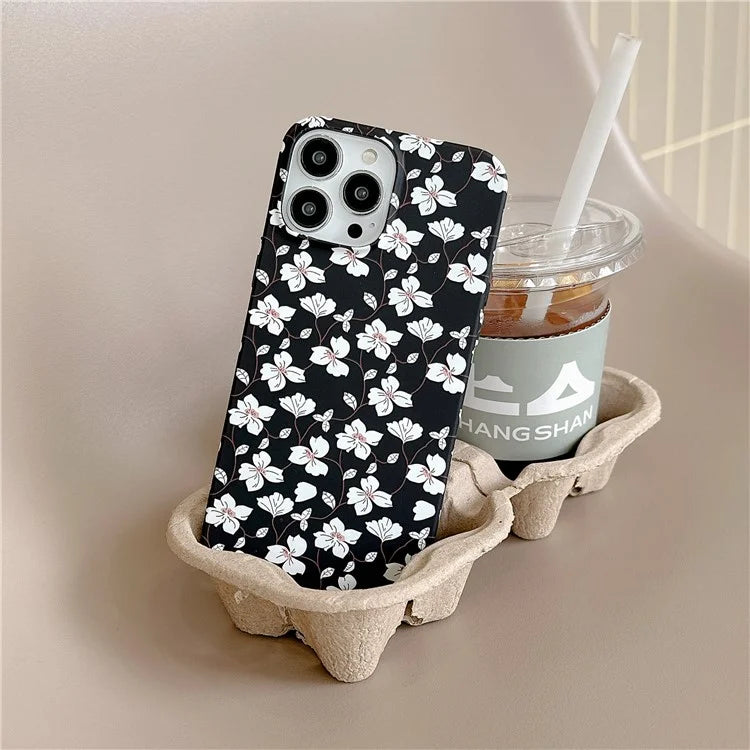 ARU For iPhone 14 Pro Case Water Transfer Printing Matte TPU Shockproof Phone Cover