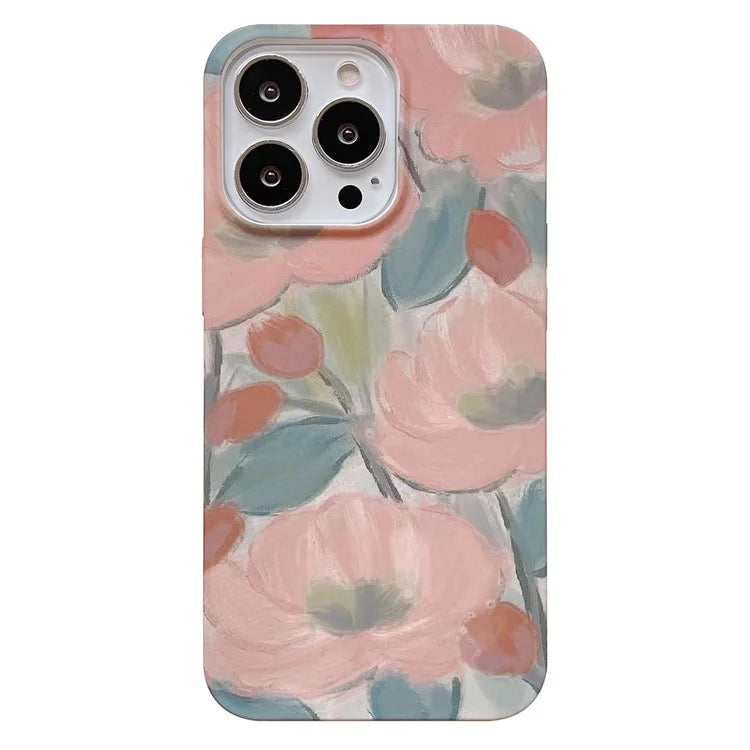 ARU For iPhone 14 Pro Case Water Transfer Printing Matte TPU Shockproof Phone Cover