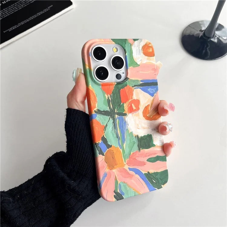 ARU For iPhone 13 Pro Max 6.7 inch Case Water Transfer Printing Matte Soft TPU Phone Cover