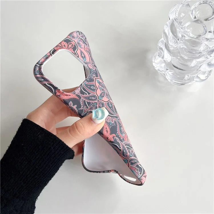 ARU For iPhone 13 Pro Max 6.7 inch Case Water Transfer Printing Matte Soft TPU Phone Cover