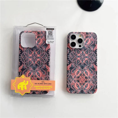 ARU For iPhone 13 Pro Max 6.7 inch Case Water Transfer Printing Matte Soft TPU Phone Cover