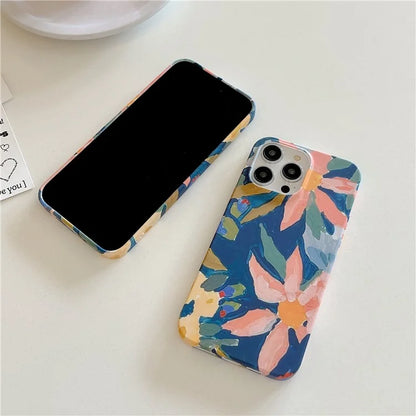 ARU For iPhone 13 Pro Max 6.7 inch Case Water Transfer Printing Matte Soft TPU Phone Cover