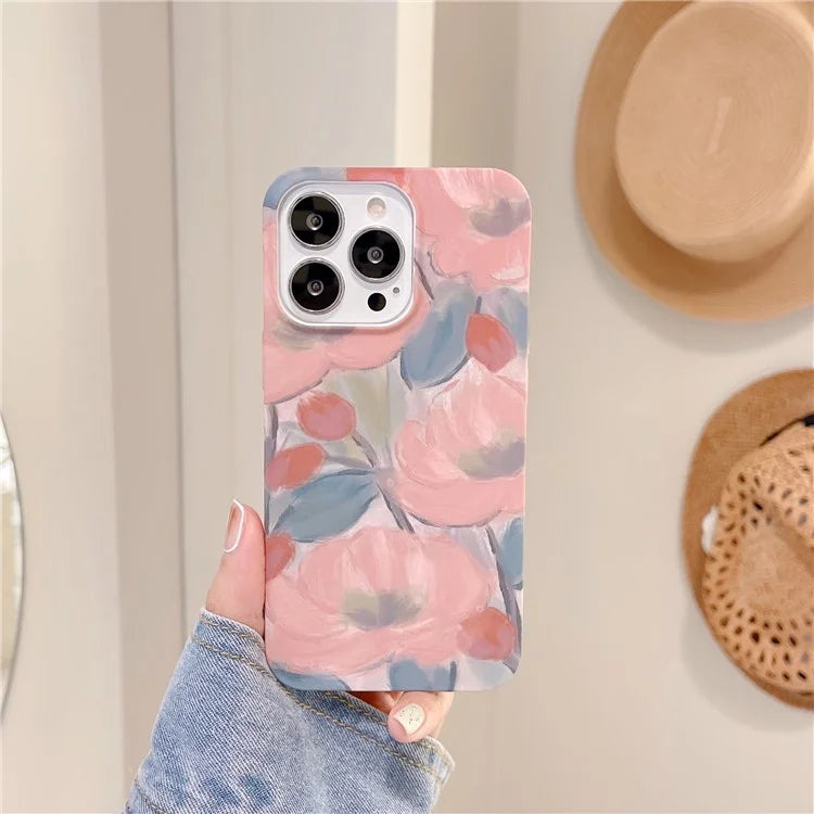 ARU For iPhone 13 Pro Max 6.7 inch Case Water Transfer Printing Matte Soft TPU Phone Cover