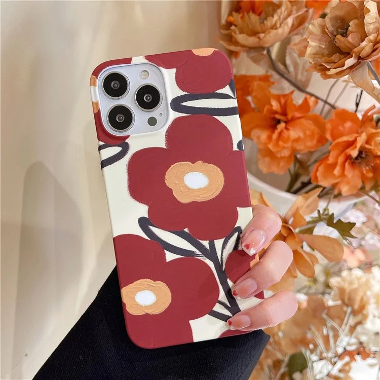 ARU For iPhone 13 Pro Max 6.7 inch Case Water Transfer Printing Matte Soft TPU Phone Cover