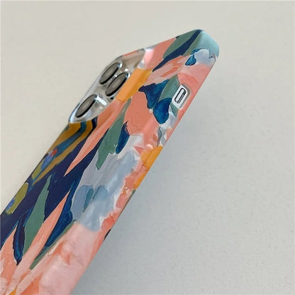 ARU For iPhone 14 Pro Max Case Matte Water Transfer Printing TPU Phone Protective Cover