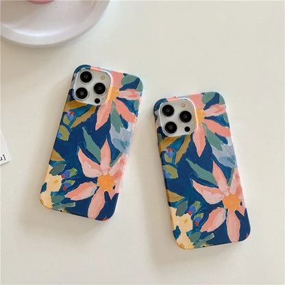ARU For iPhone 14 Pro Max Case Matte Water Transfer Printing TPU Phone Protective Cover
