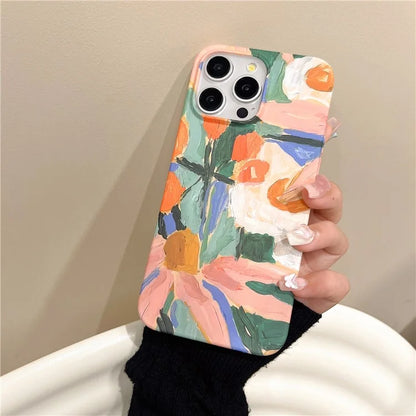 ARU For iPhone 14 Pro Max Case Matte Water Transfer Printing TPU Phone Protective Cover
