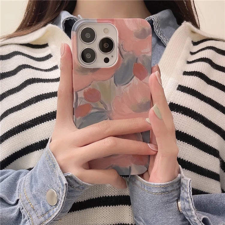 ARU For iPhone 14 Pro Max Case Matte Water Transfer Printing TPU Phone Protective Cover