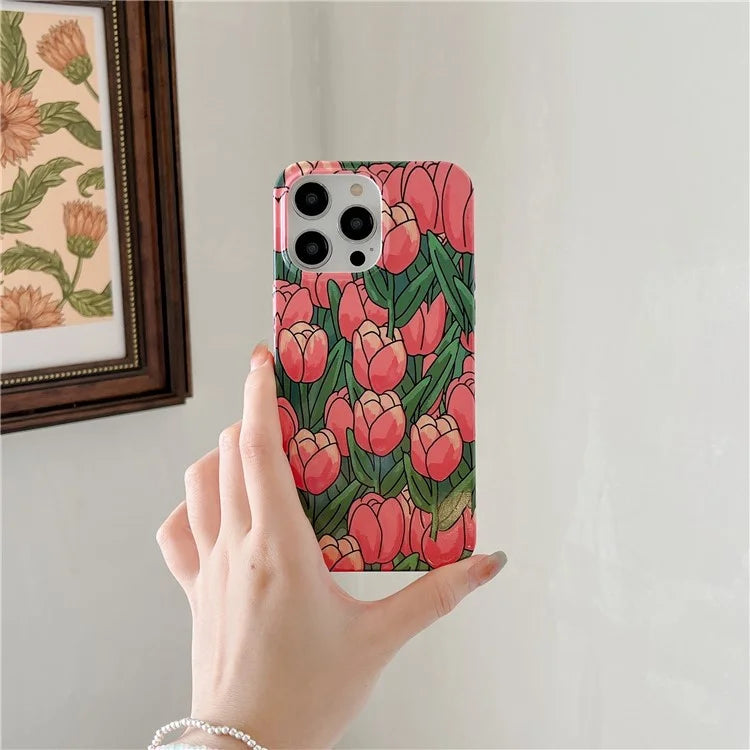 ARU For iPhone 13 Pro 6.1 inch TPU Case Stylish Water Transfer Printing Phone Cover