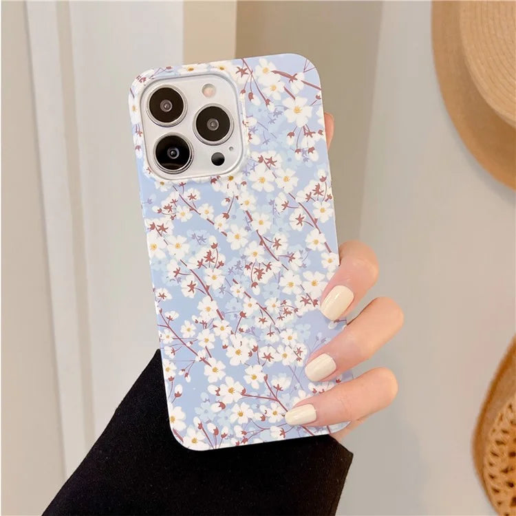 ARU For iPhone 13 Pro 6.1 inch TPU Case Stylish Water Transfer Printing Phone Cover