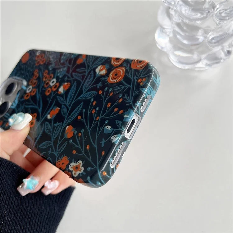 ARU For iPhone 13 Pro 6.1 inch TPU Case Stylish Water Transfer Printing Phone Cover