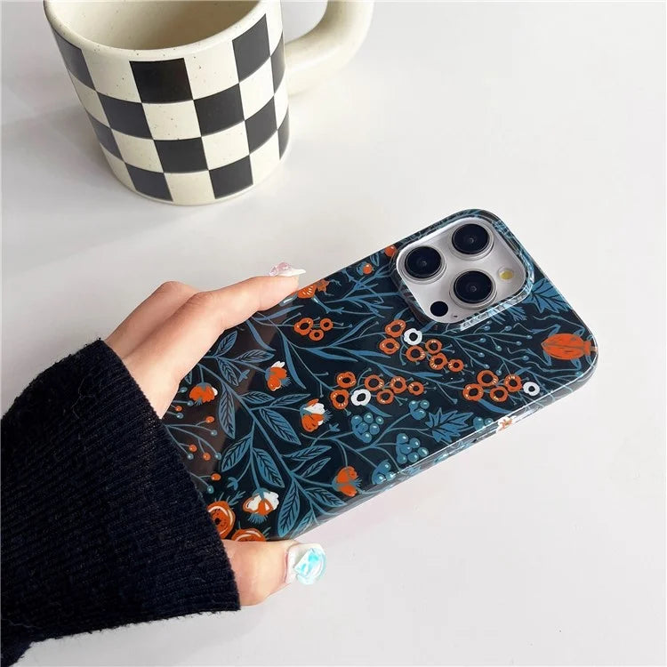 ARU For iPhone 13 Pro 6.1 inch TPU Case Stylish Water Transfer Printing Phone Cover