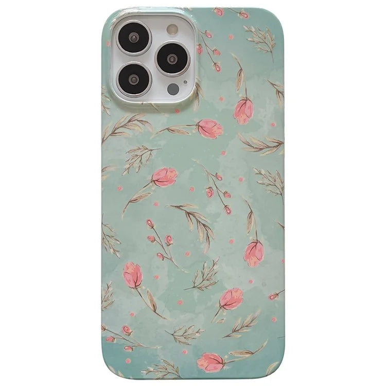 ARU For iPhone 13 Pro 6.1 inch TPU Case Stylish Water Transfer Printing Phone Cover