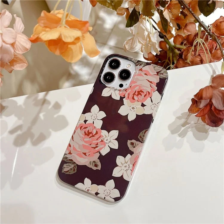 ARU For iPhone 13 Pro 6.1 inch TPU Case Stylish Water Transfer Printing Phone Cover