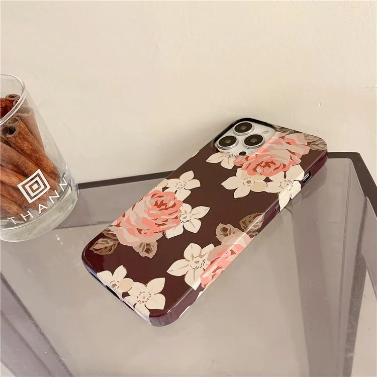 ARU For iPhone 13 Pro 6.1 inch TPU Case Stylish Water Transfer Printing Phone Cover