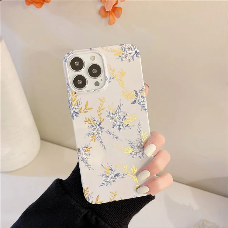 ARU For iPhone 13 Pro 6.1 inch TPU Case Stylish Water Transfer Printing Phone Cover