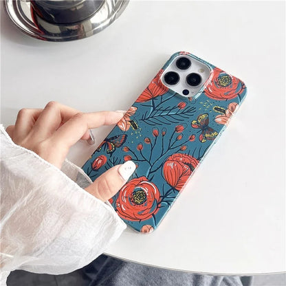 ARU For iPhone 14 Pro Slim-Fit TPU Phone Case Water Transfer Printing Phone Cover