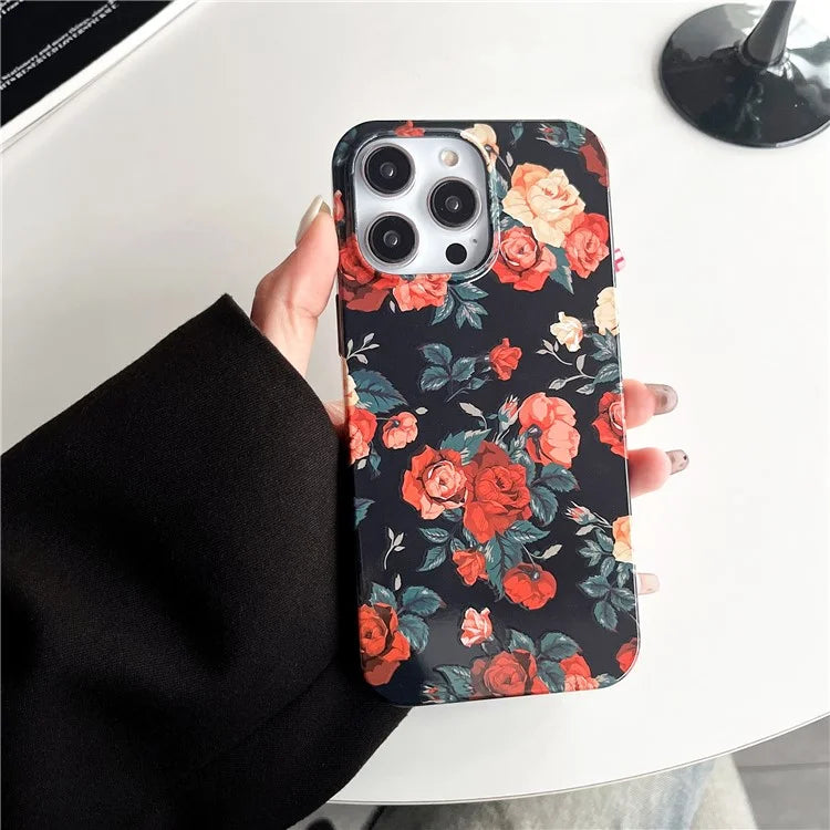 ARU For iPhone 14 Pro Slim-Fit TPU Phone Case Water Transfer Printing Phone Cover