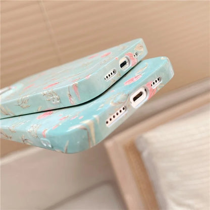 ARU For iPhone 14 Pro Slim-Fit TPU Phone Case Water Transfer Printing Phone Cover