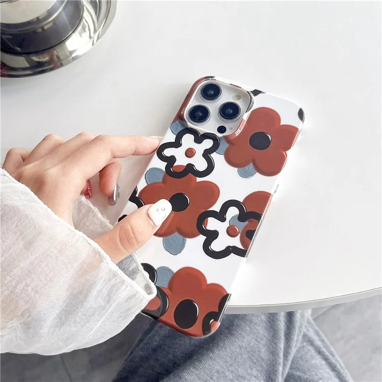 ARU For iPhone 13 Pro Max 6.7 inch Case Stylish Water Transfer Printing Glossy TPU Phone Cover