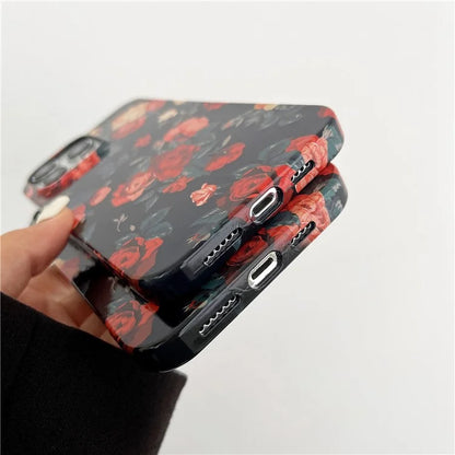ARU For iPhone 13 Pro Max 6.7 inch Case Stylish Water Transfer Printing Glossy TPU Phone Cover
