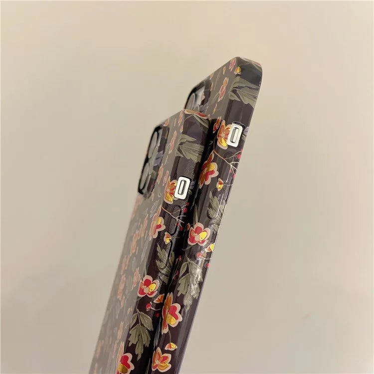 ARU For iPhone 13 Pro Max 6.7 inch Case Stylish Water Transfer Printing Glossy TPU Phone Cover