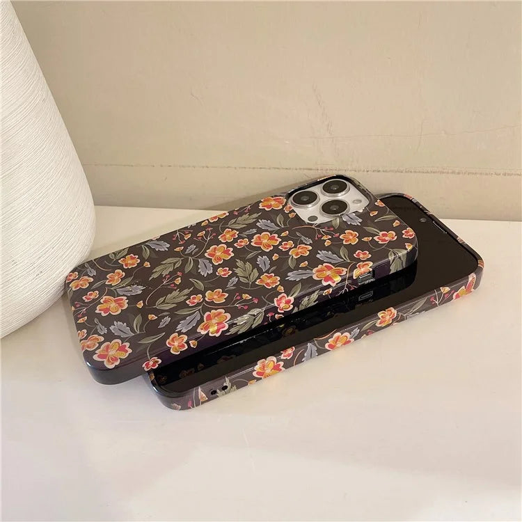 ARU For iPhone 13 Pro Max 6.7 inch Case Stylish Water Transfer Printing Glossy TPU Phone Cover
