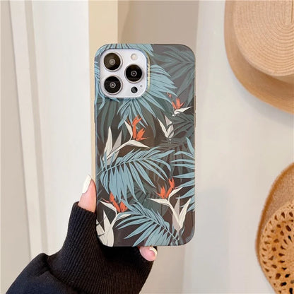 ARU For iPhone 13 Pro Max 6.7 inch Case Stylish Water Transfer Printing Glossy TPU Phone Cover