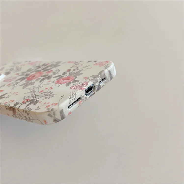 ARU For iPhone 13 Pro Max 6.7 inch Case Stylish Water Transfer Printing Glossy TPU Phone Cover