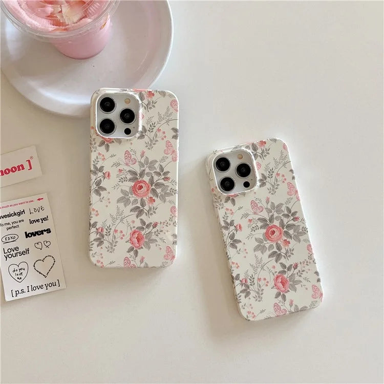 ARU For iPhone 13 Pro Max 6.7 inch Case Stylish Water Transfer Printing Glossy TPU Phone Cover