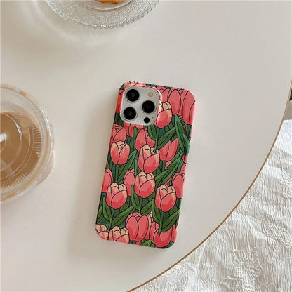 ARU For iPhone 13 Pro Max 6.7 inch Case Stylish Water Transfer Printing Glossy TPU Phone Cover