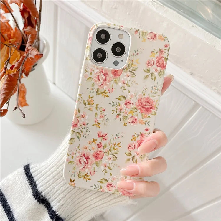 ARU For iPhone 13 Pro Max 6.7 inch Case Stylish Water Transfer Printing Glossy TPU Phone Cover