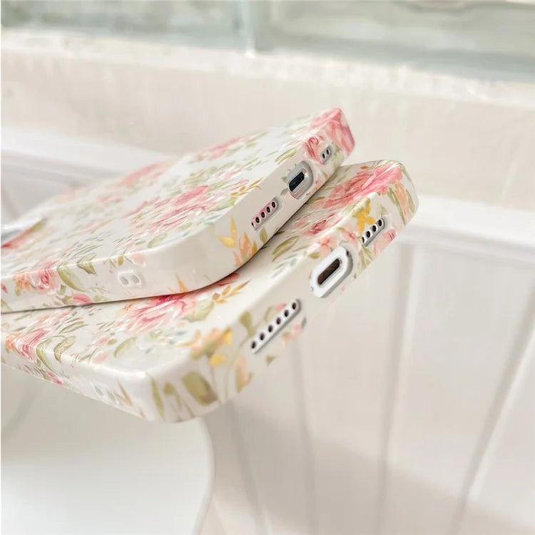ARU For iPhone 13 Pro Max 6.7 inch Case Stylish Water Transfer Printing Glossy TPU Phone Cover