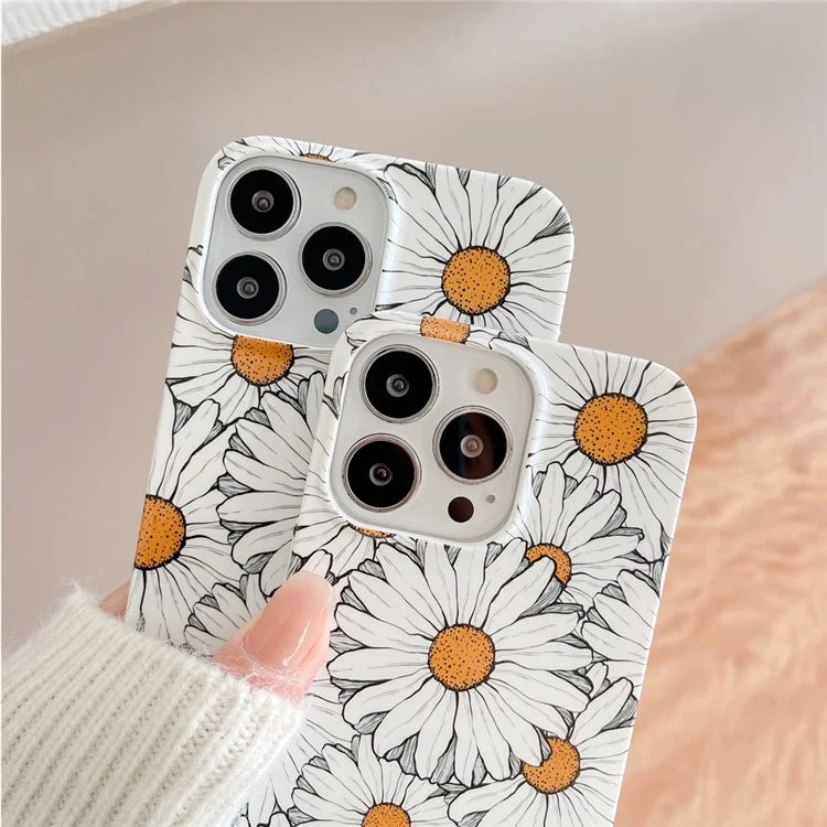 ARU For iPhone 13 Pro Max 6.7 inch Case Stylish Water Transfer Printing Glossy TPU Phone Cover