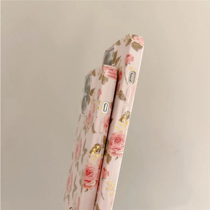 ARU For iPhone 13 Pro Max 6.7 inch Case Stylish Water Transfer Printing Glossy TPU Phone Cover