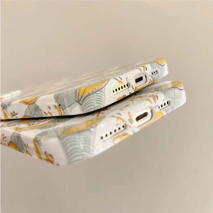 ARU For iPhone 14 Pro Max TPU Drop Proof Phone Case Water Transfer Printing Phone Cover