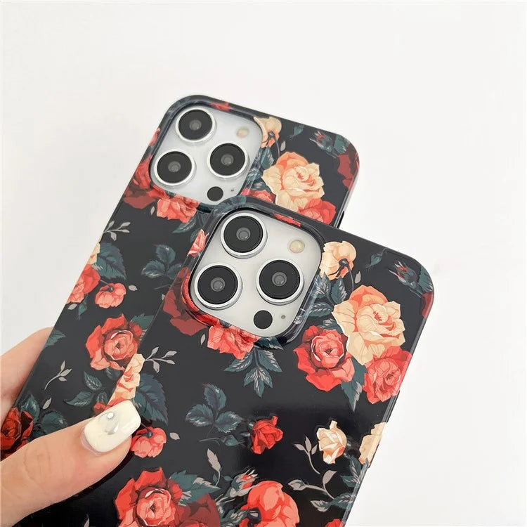 ARU For iPhone 15 Pro Max Case Stylish Pattern Water Transfer Printing Soft TPU Phone Cover