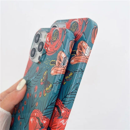 ARU For iPhone 15 Pro Max Case Stylish Pattern Water Transfer Printing Soft TPU Phone Cover
