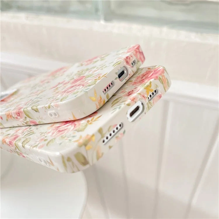 ARU For iPhone 15 Pro Max Case Stylish Pattern Water Transfer Printing Soft TPU Phone Cover