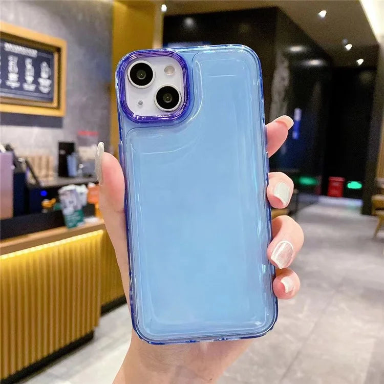 For iPhone 13 Case PC+TPU Phone Protective Cover Shockproof Air Cushion Transparent Phone Shell