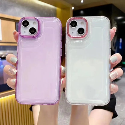 For iPhone 13 Case PC+TPU Phone Protective Cover Shockproof Air Cushion Transparent Phone Shell