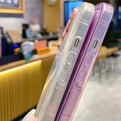 For iPhone 13 Case PC+TPU Phone Protective Cover Shockproof Air Cushion Transparent Phone Shell
