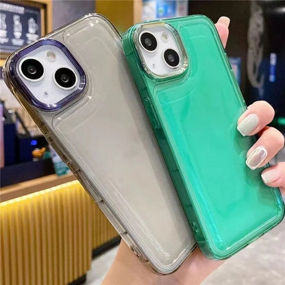 For iPhone 13 Case PC+TPU Phone Protective Cover Shockproof Air Cushion Transparent Phone Shell