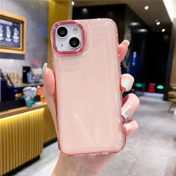 For iPhone 13 Case PC+TPU Phone Protective Cover Shockproof Air Cushion Transparent Phone Shell